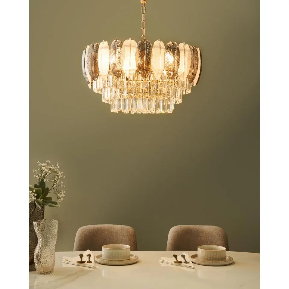 CANAGUA - Kroonluchter - Messing/Transparant - Glas