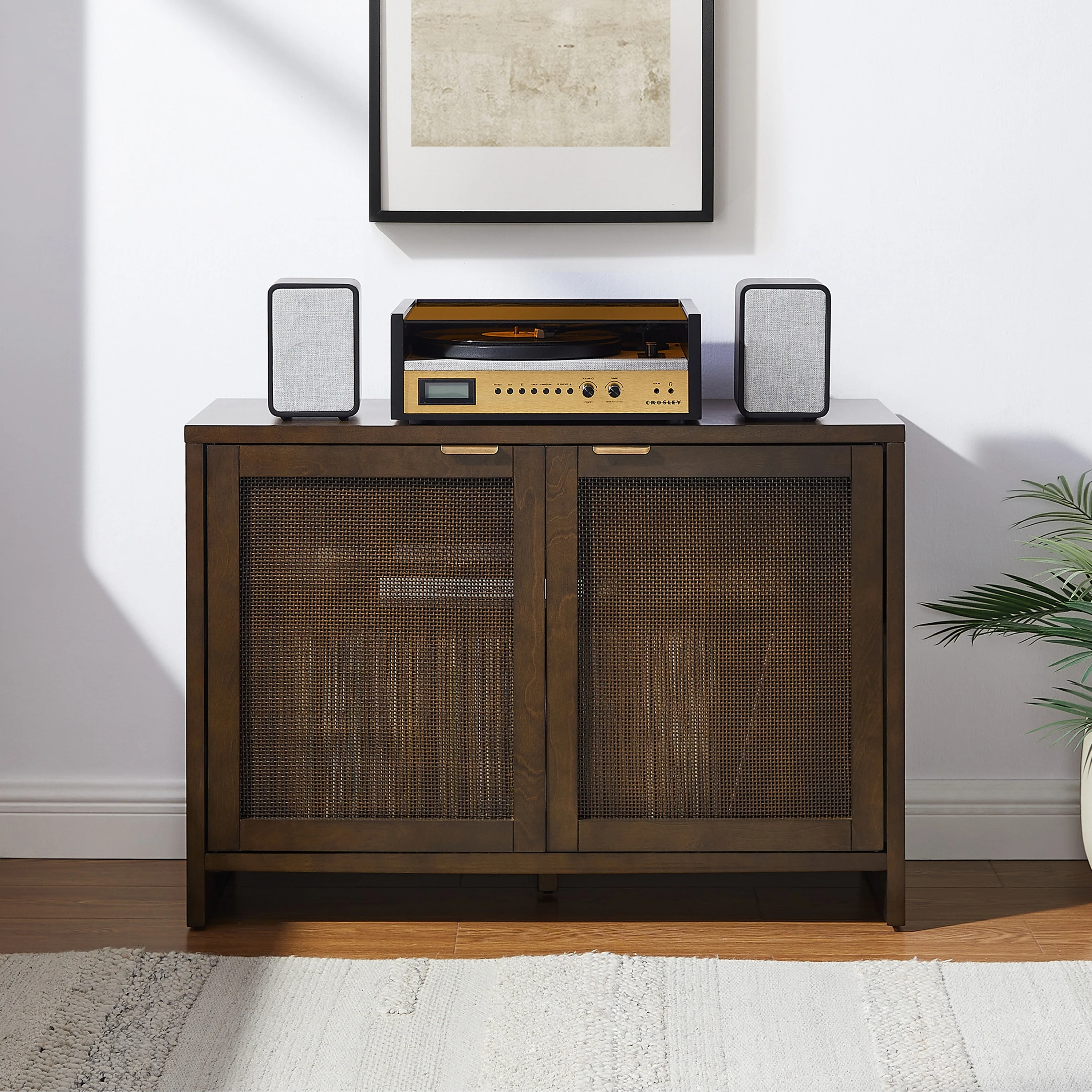 Crosley Kenji Record Storage Media Console