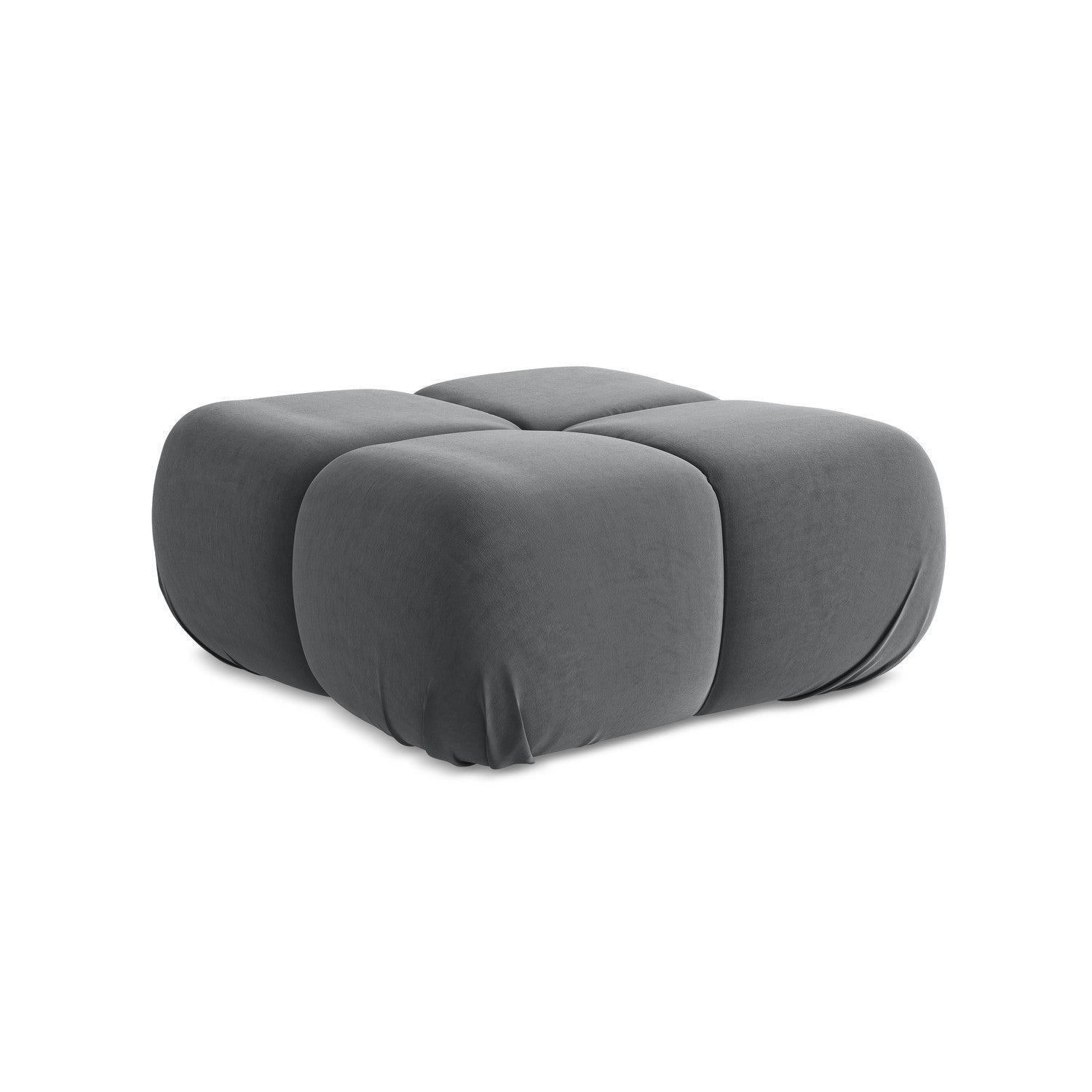 LaMiaSofa Poef Sanremo - velours - staal - 95x95x41