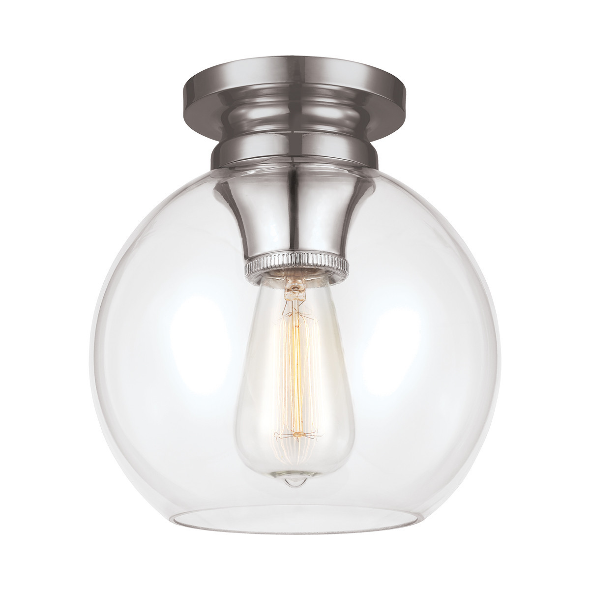 Plafonsrebrny okrągły 21,6cm Tabby 1xE27x60W IP20 Feiss