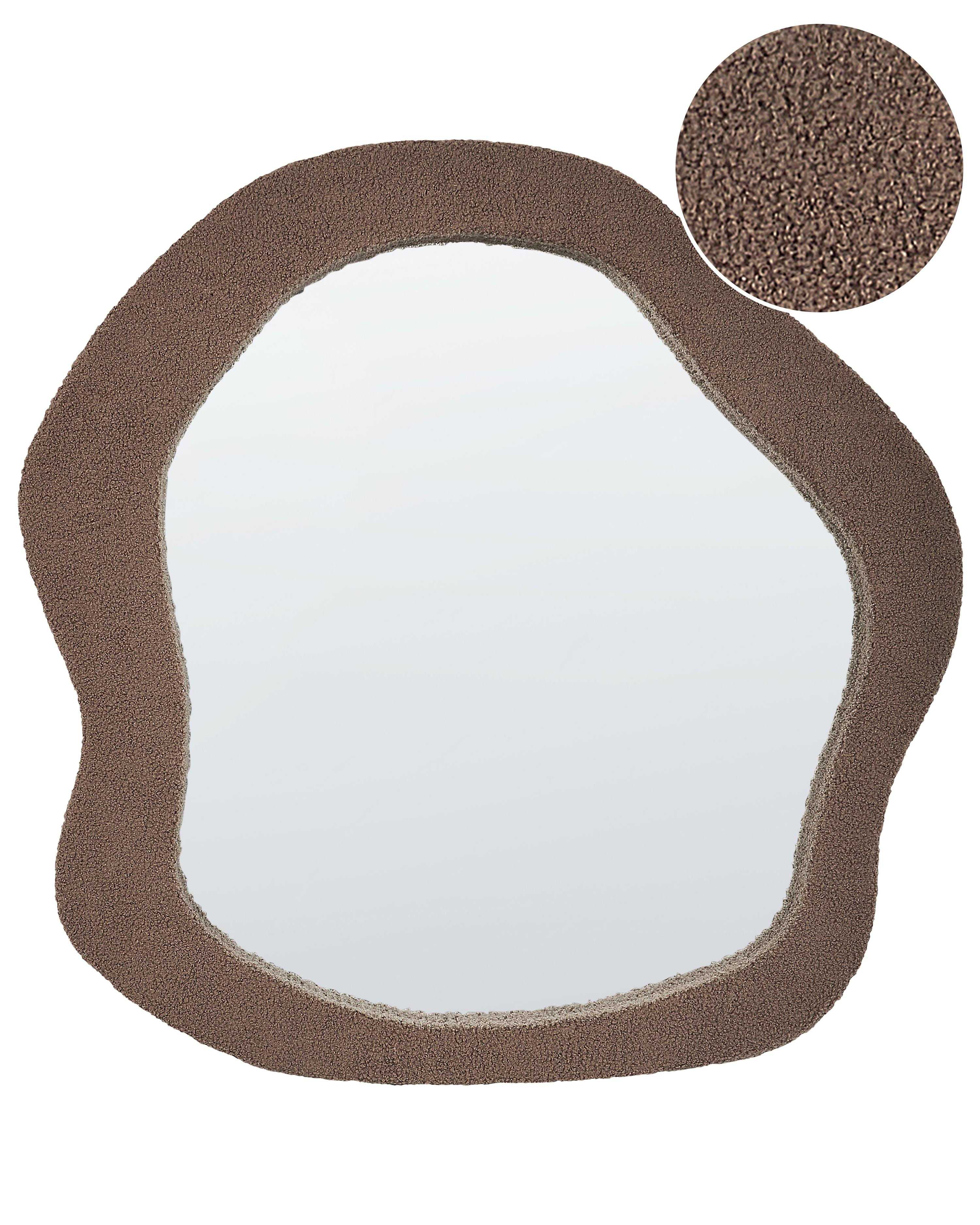 Wall Mirror BLISMES 79 cm 80 cm Boucle Brown