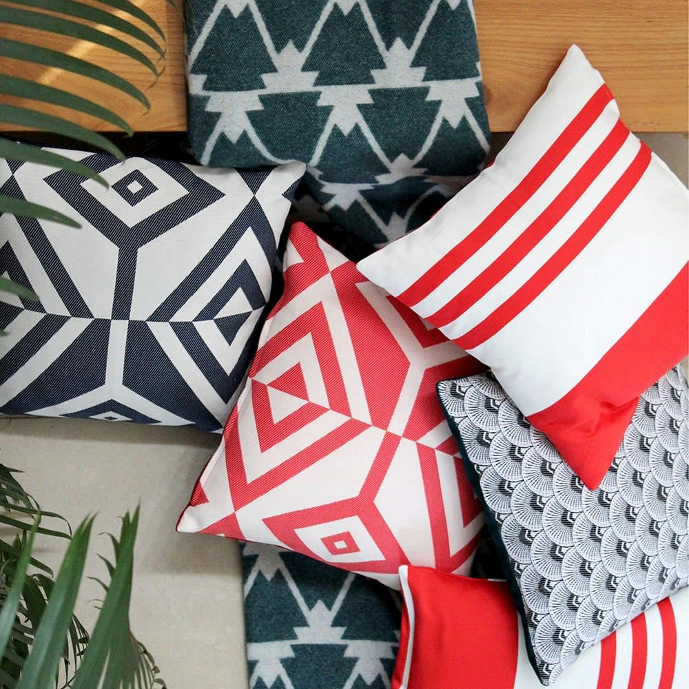 ARTEZ - Housse de coussin coton Rouge 40x40 cm