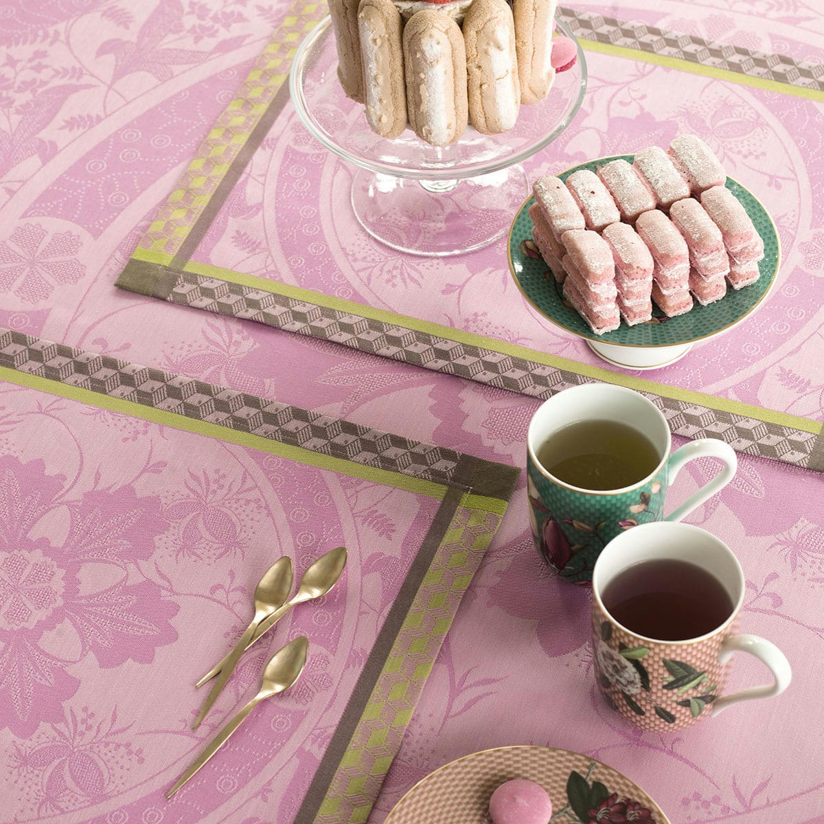 DUCHESSE - Set de table en coton pivoine 50 x 36