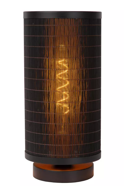 Lampa stołowa z abażurem czarna Tagalog 1xE27x40W wys:31,5cm Lucide