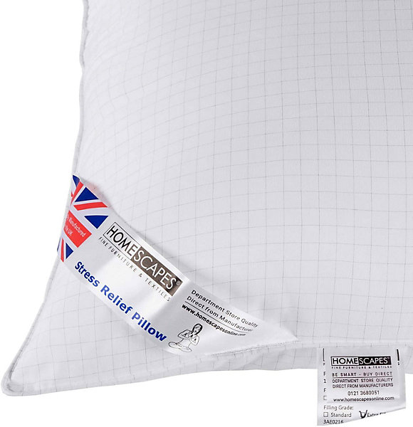 Oreiller anti-stress en microfibre et fibres de carbone extra, 50 x 75 cm - HOMESCAPES