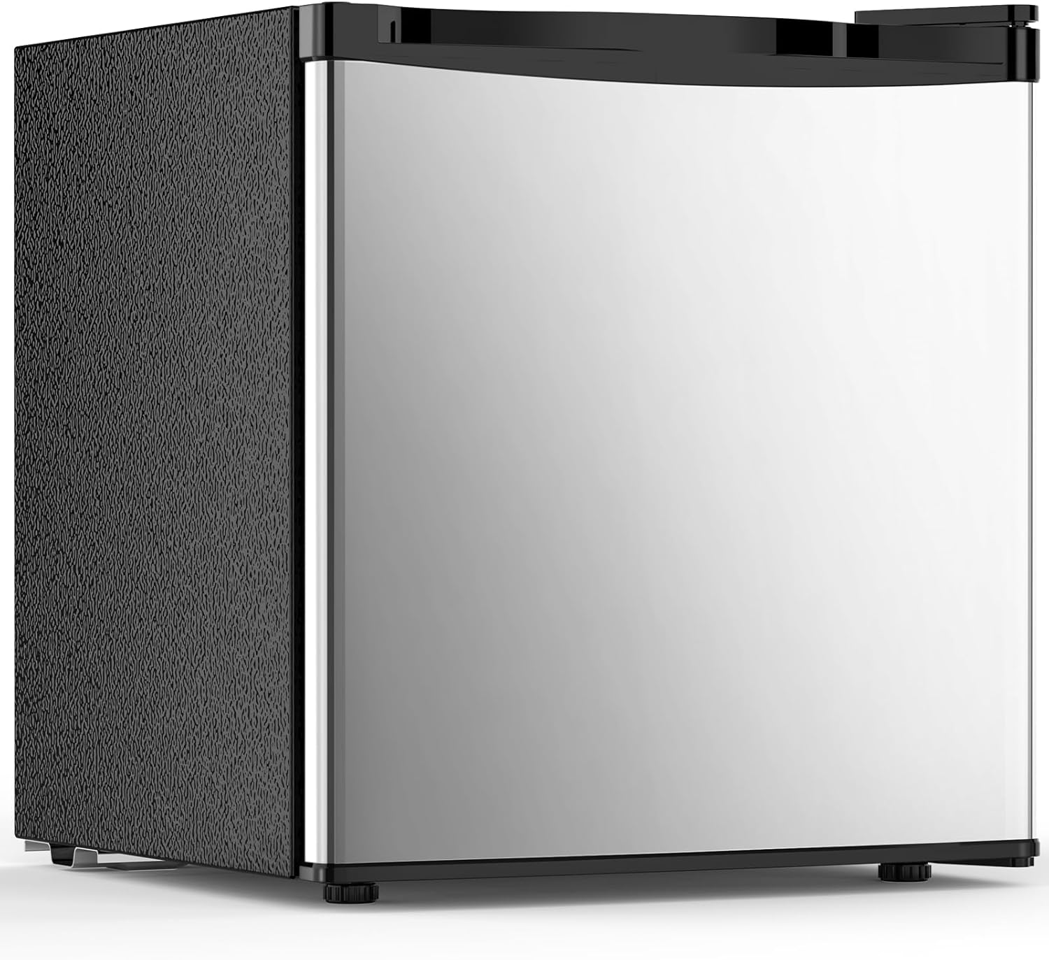 Electactic 1.7 Cu.ft Mini Fridge with Freezer, Compact Refrigerator, Single Reversible Door, Ultra Quiet, Energy Efficient for Office, Dorm, Bedroom, Apartment, Silver