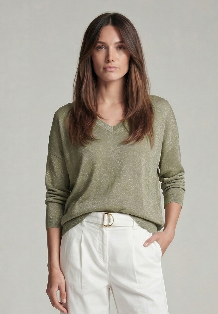 Schimmernder Pullover
