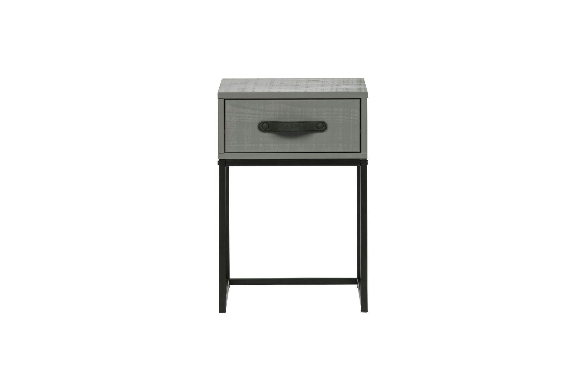 MORRIS - Table de chevet en bois gris