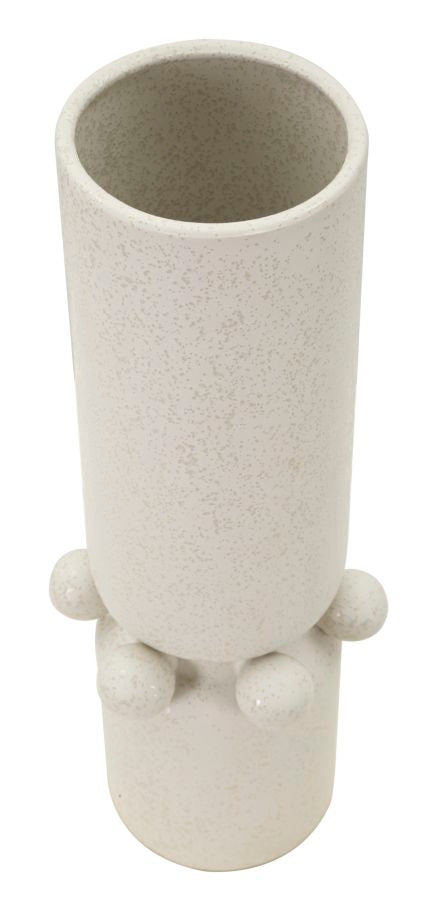 Mauro Ferretti Bubbles Beige keramische vaas met bolletjes