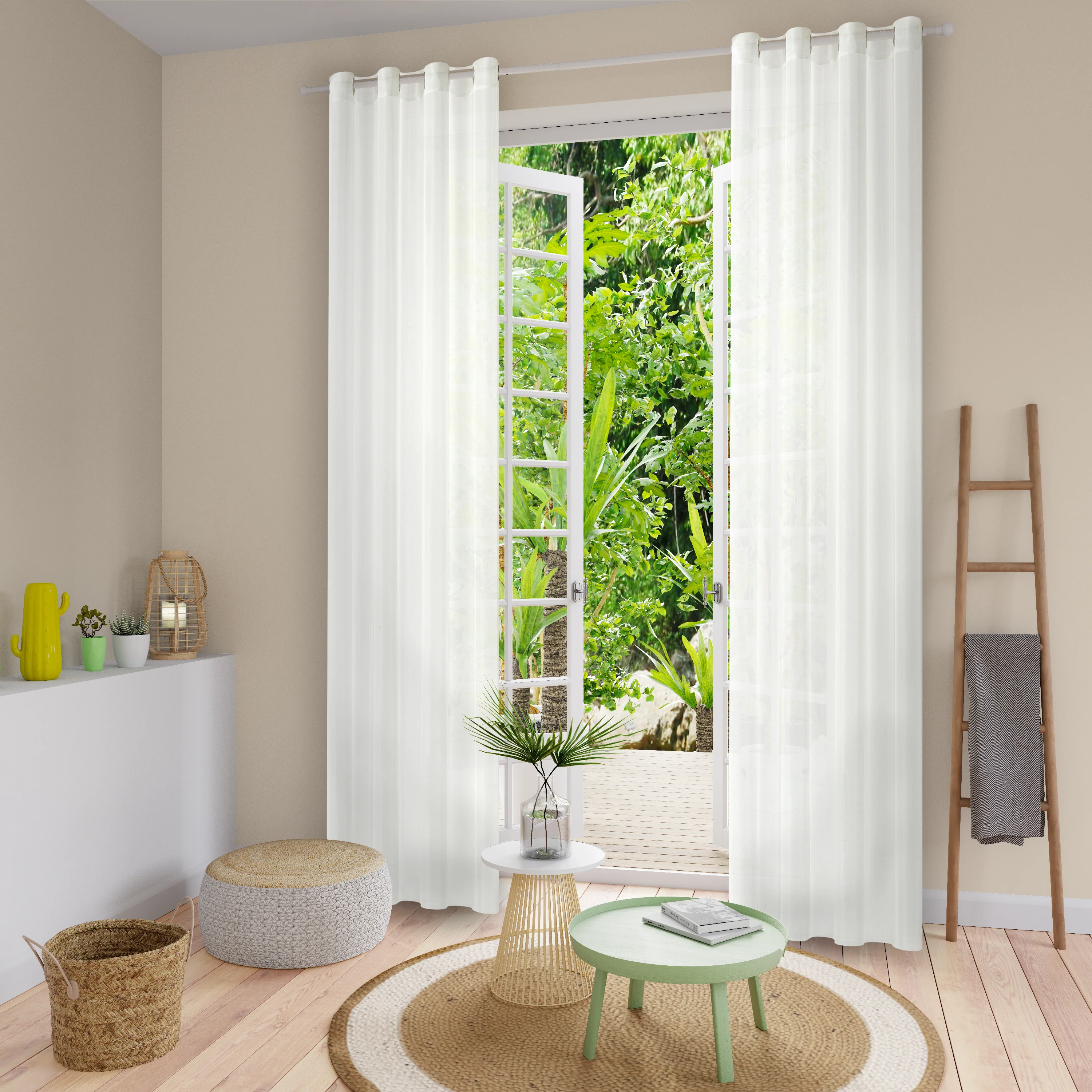 4MURS Voilage CANOAS coloris ivoire 140 x 260 cm