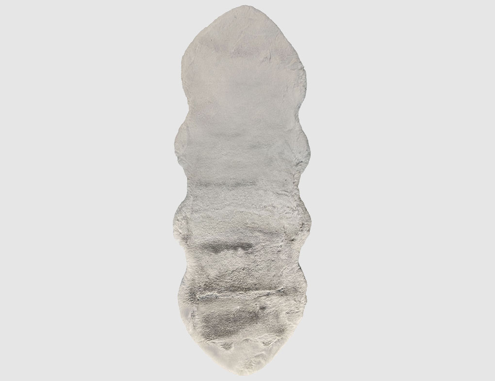 Kunstschaffell Grau 55x160cm