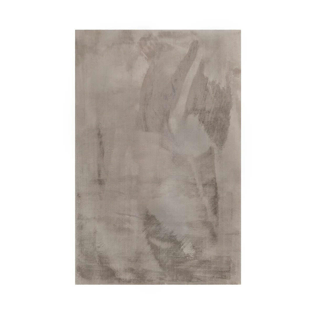 ALICE - Tapis uni design en polyester argenté 130x190