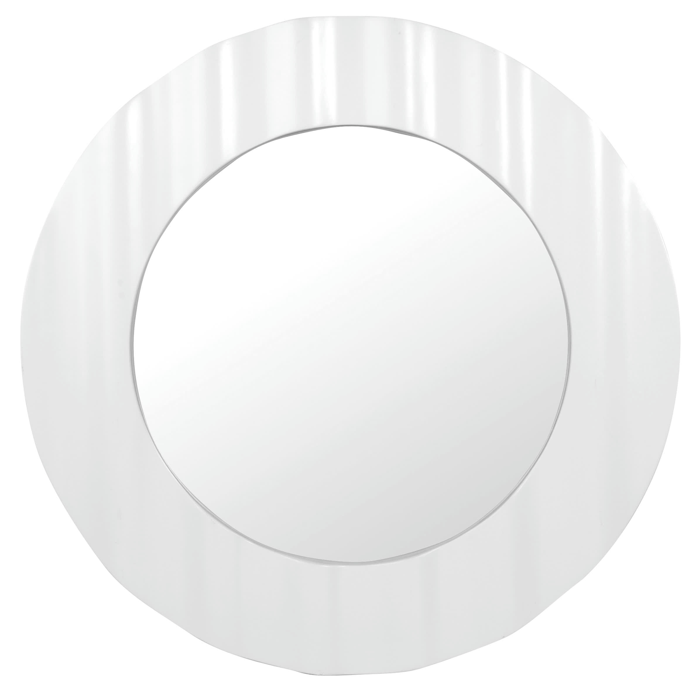 GEORGIUS - Miroir rond ondulé écru D60