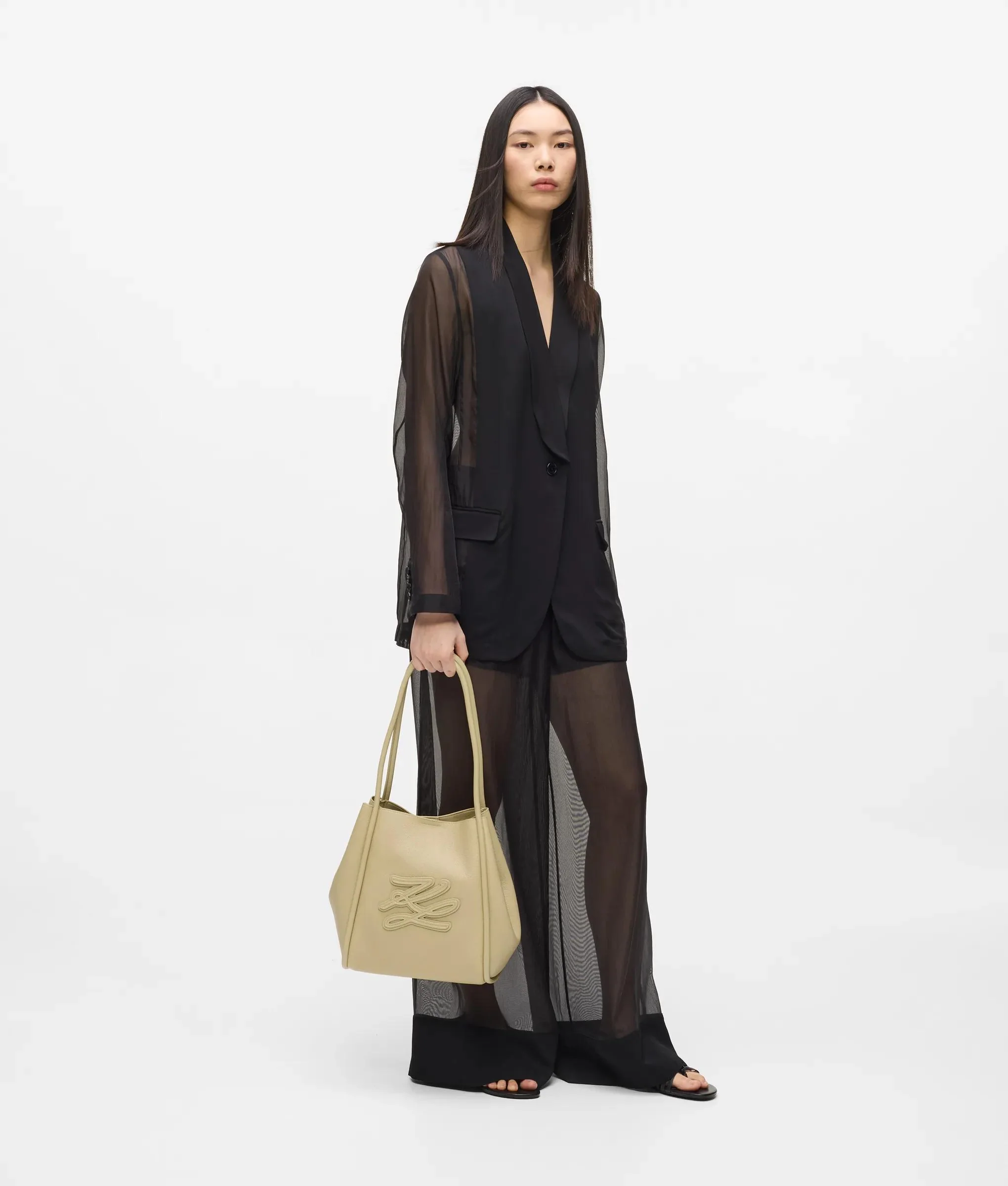 Sac en toile K/Autograph avec écusson de taille moyenne