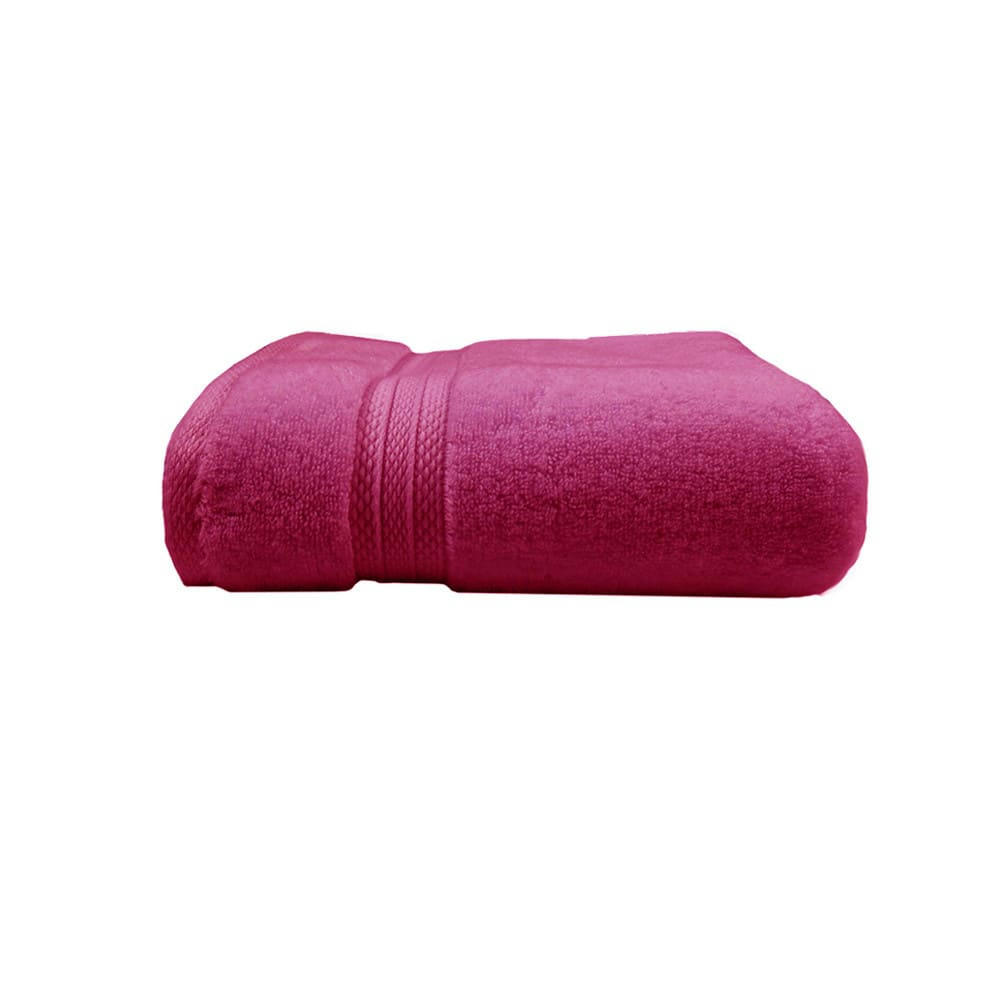 - Serviette eponge  pur coton rose 50x100