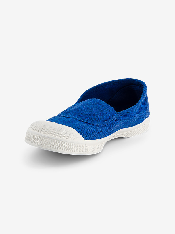 Tennis elastique enfant bleu vif