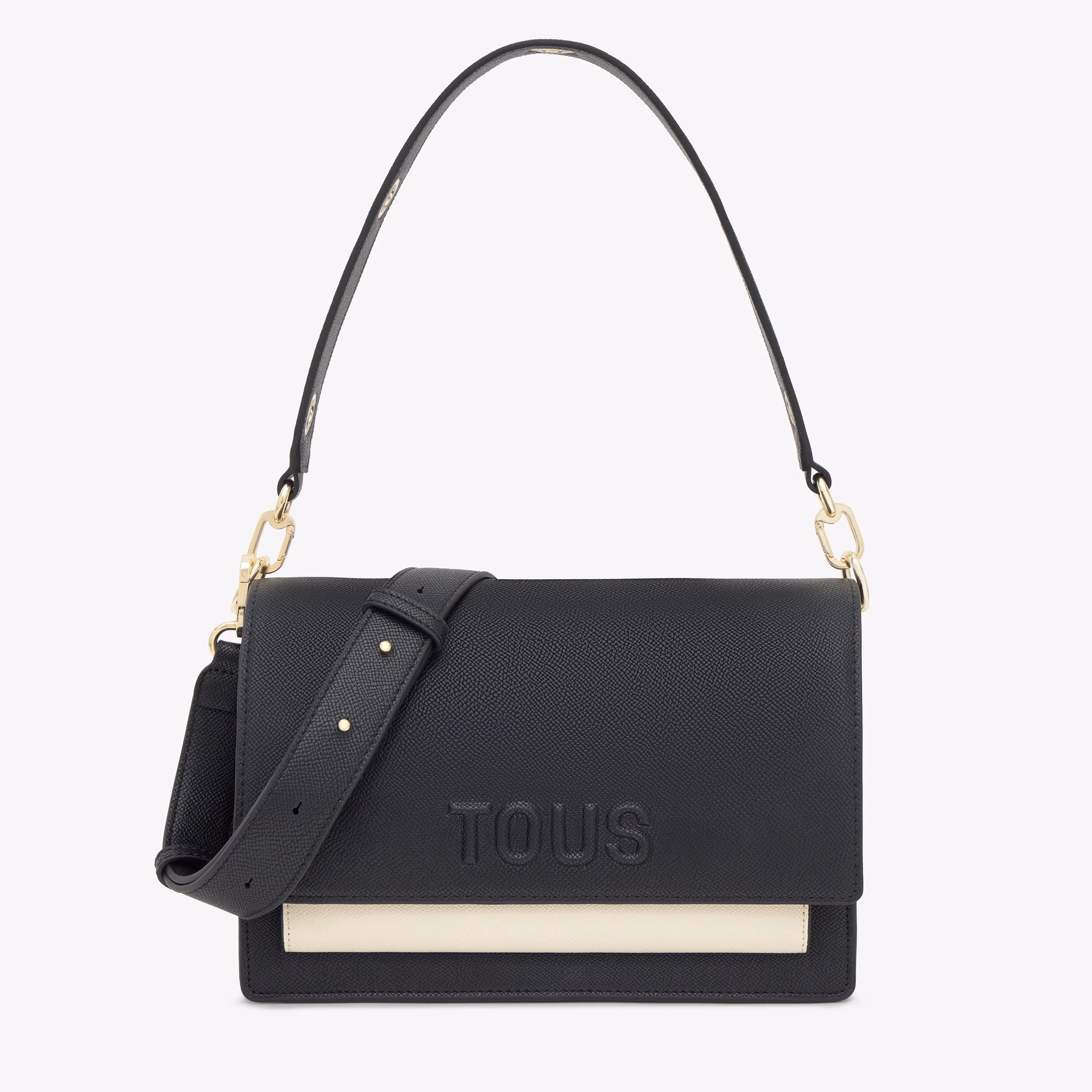 Bandolera mediana negra Audree Saffiano