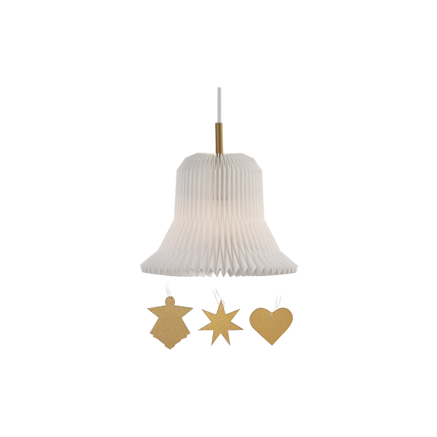 Le Klint 193 Golden Bell pendel, hvid