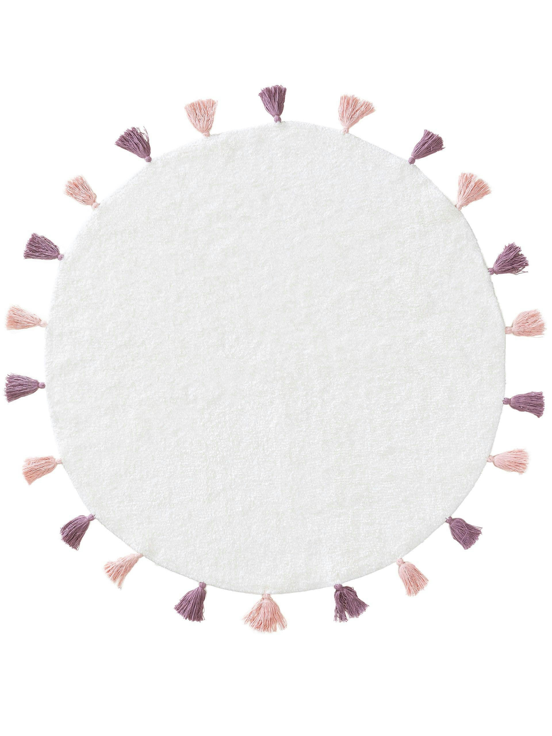 MALU - Tapis lavables pour enfants rose D 120 rond