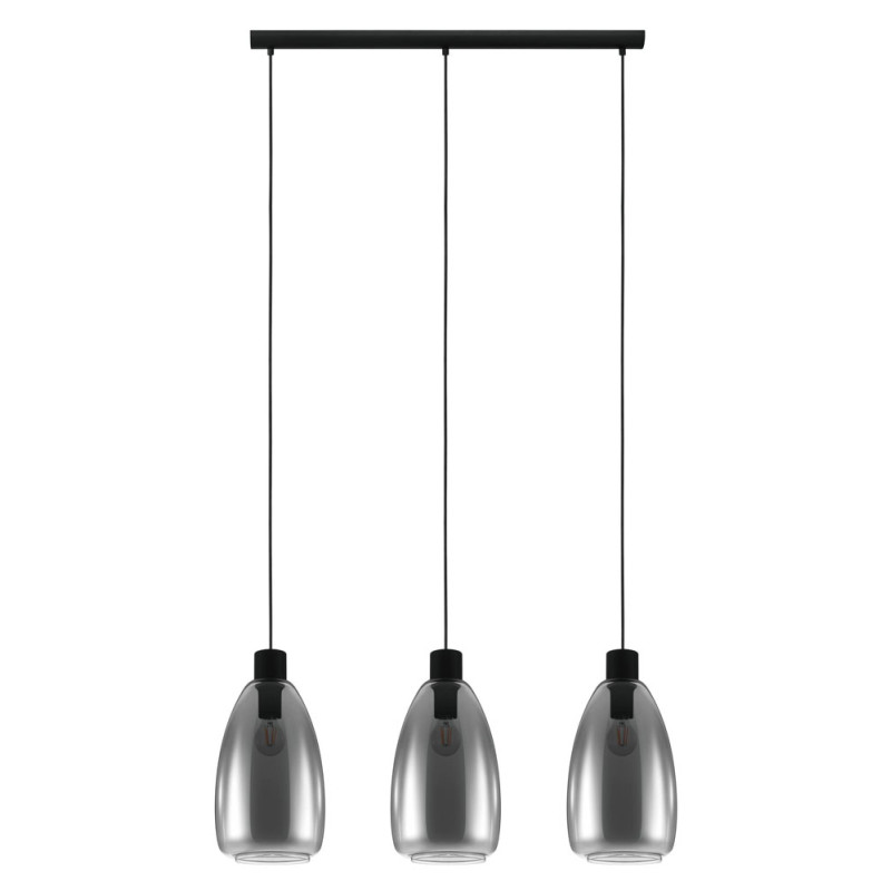 Suspension Chelvey noire E27 3 x 40 W EGLO