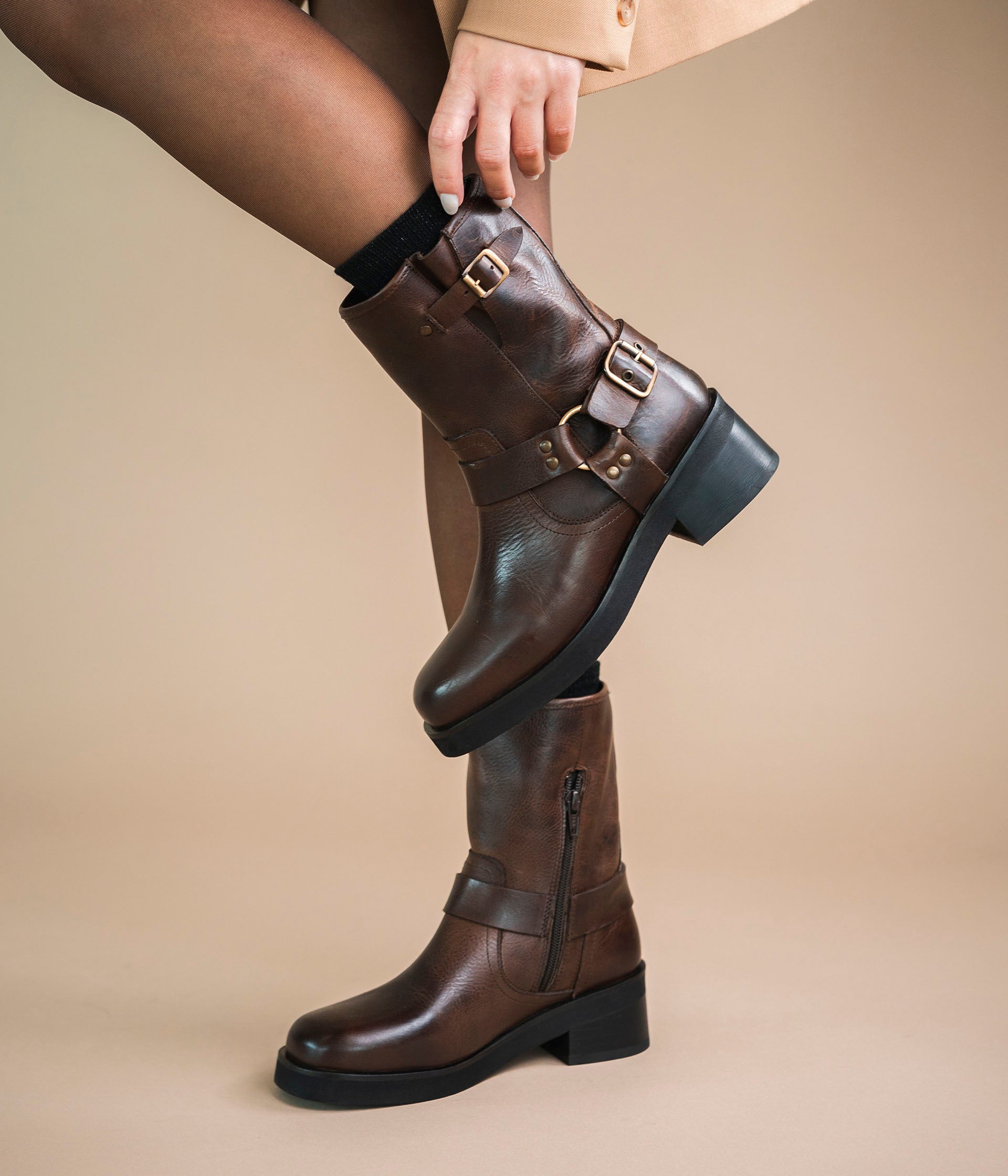 Boots Selane marron
