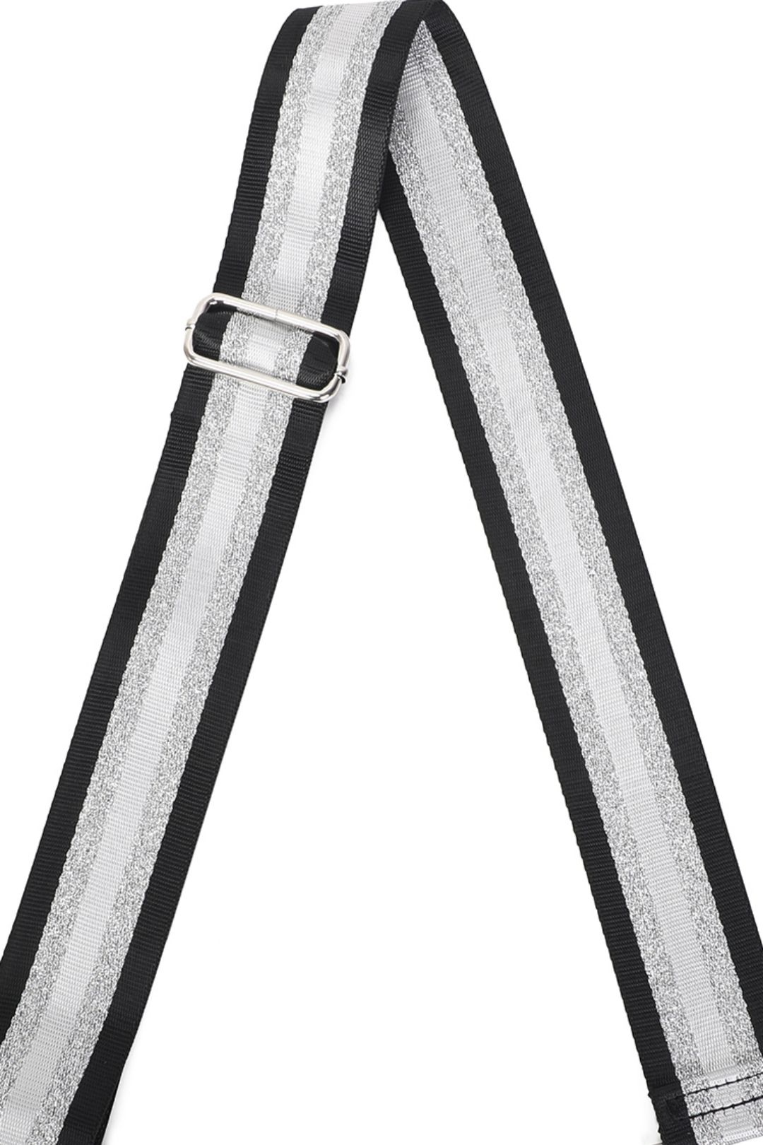 Fontanella Fashion Three-Tone Silver Sparkle Canvas Adjustable Strap