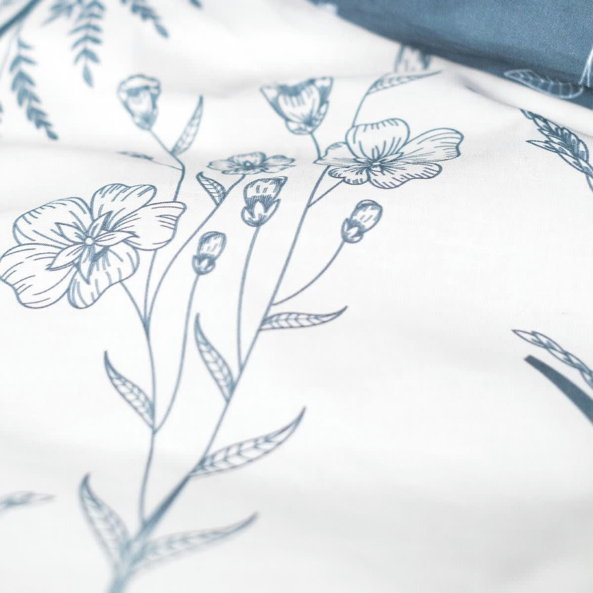 - Parure de lit en Polyester Bleu 220x240 cm