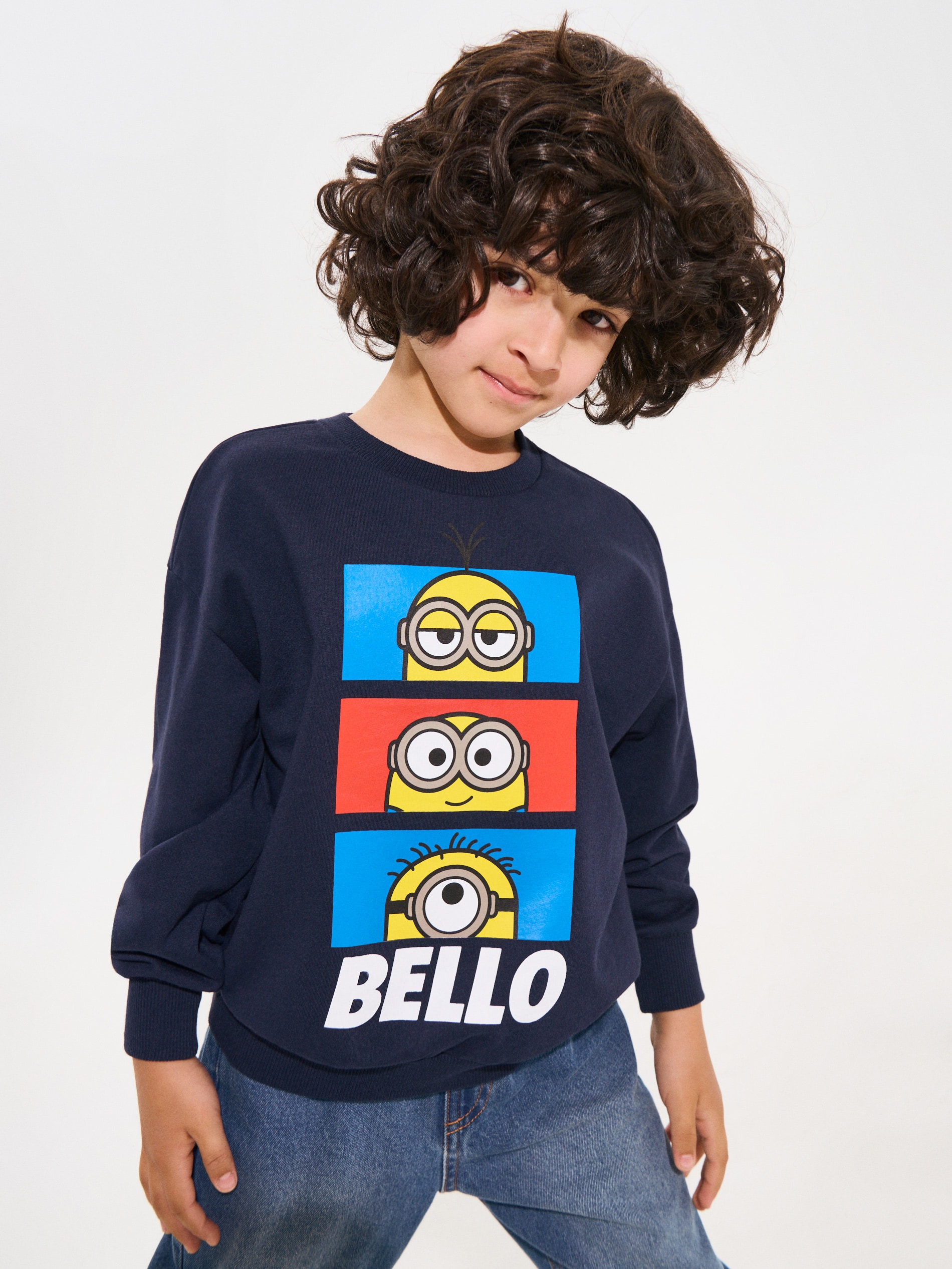 Bluza crewneck z nadrukiem Minions