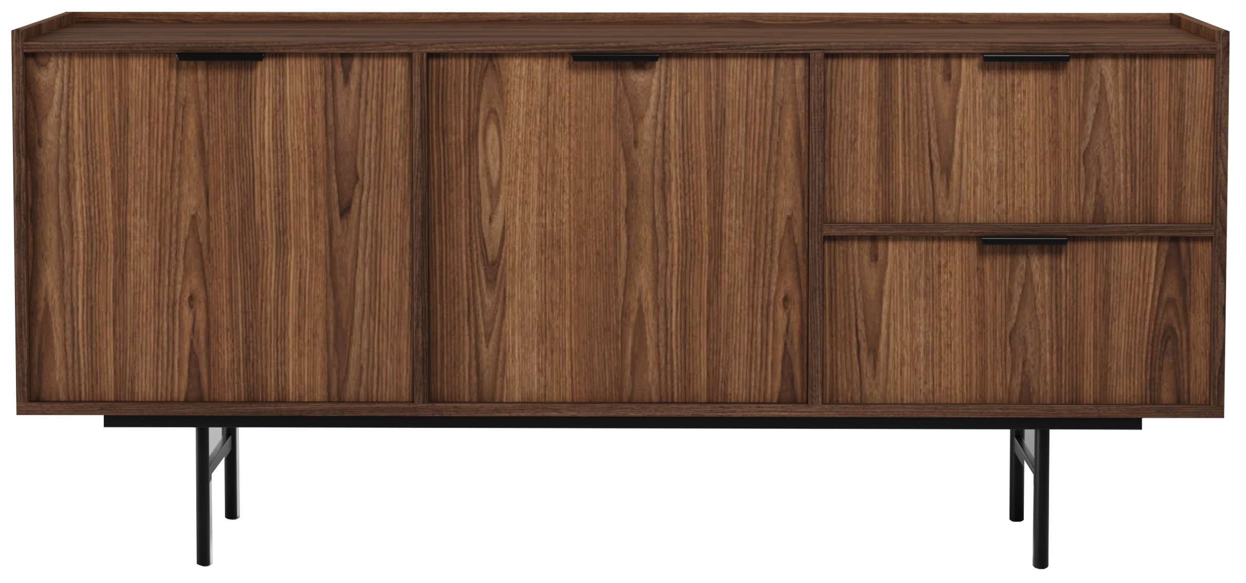 Komoda 150 cm do salonu dwudrzwiowa ELVIO orzech warmia