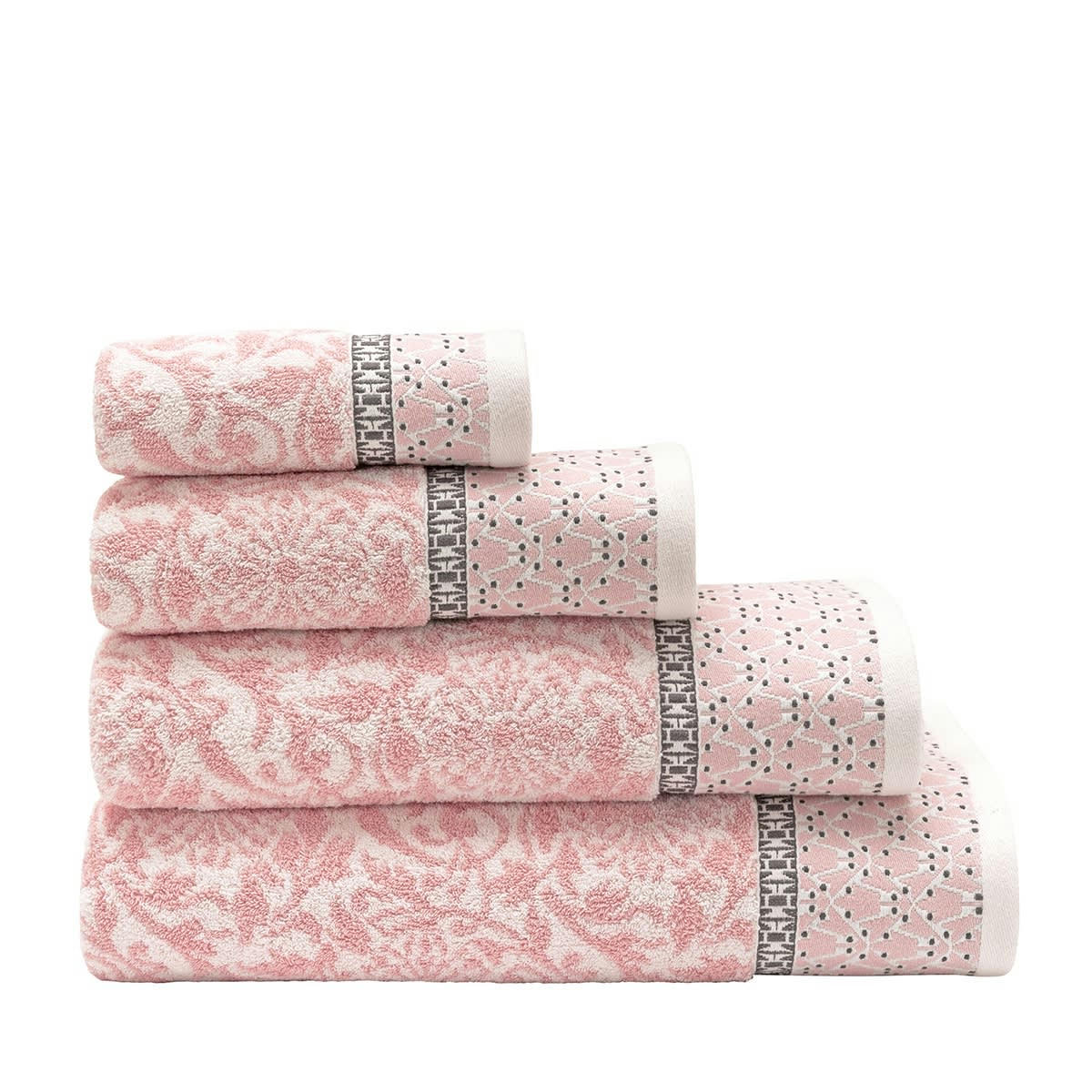 CHARME - Serviette de bain en coton pivoine 50 x 100
