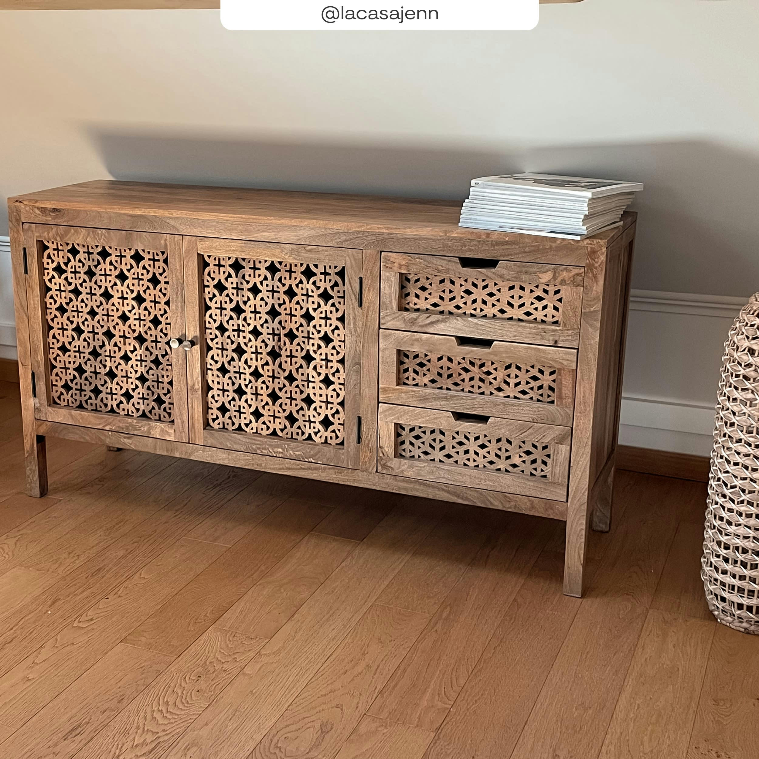 JAYA - Buffet ajouré en bois de manguier