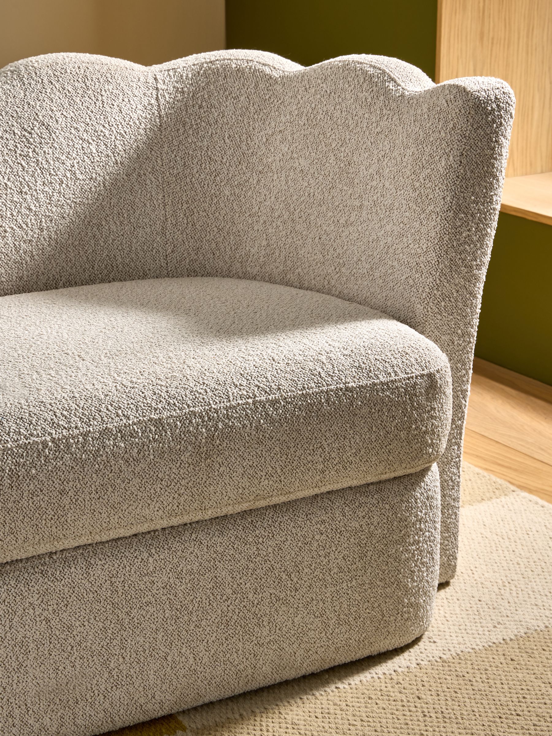 Maya 2 Seater Sofa in Off White Pax Boucle