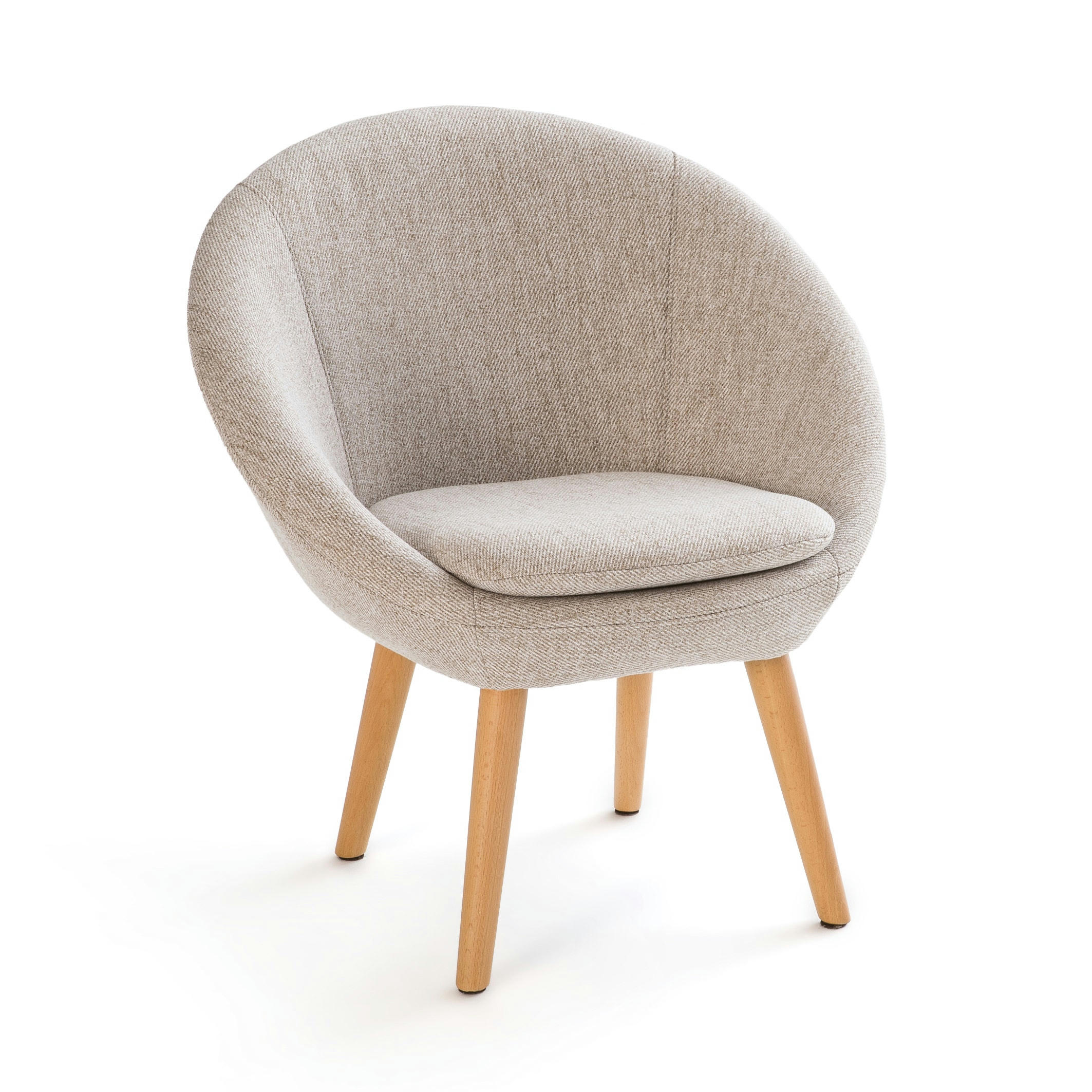 Fauteuil boule piètement hêtre massif, Jimi