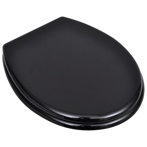 Lot de deux sièges abattants WC mdf noir Helloshop26