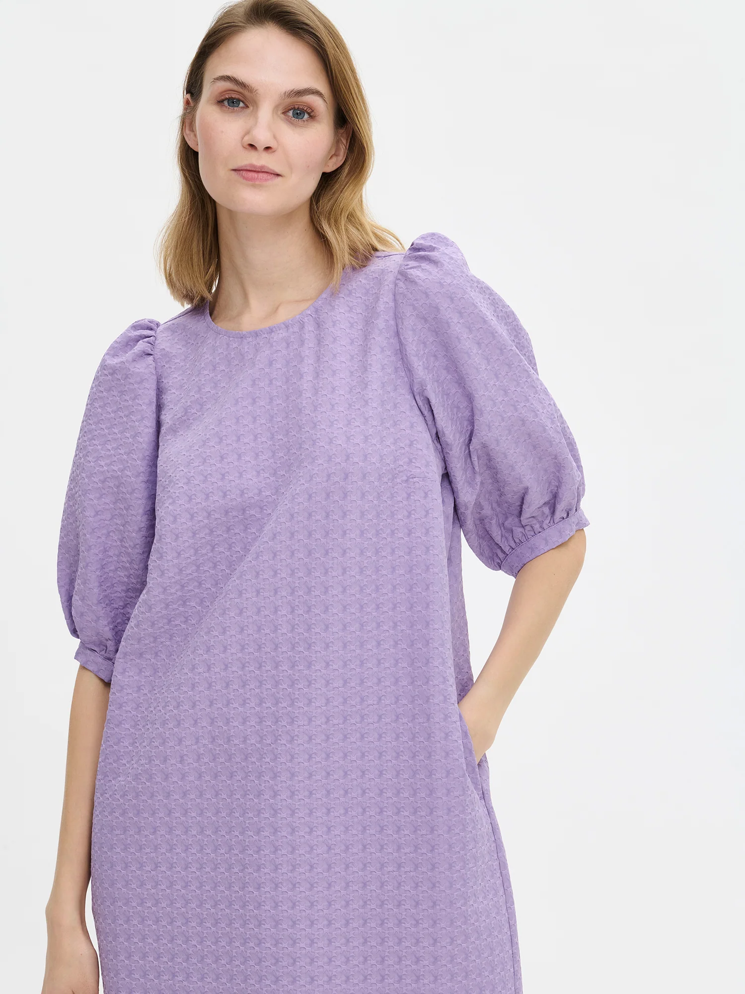 RELIEFI lyhyt kangasmekko - lila