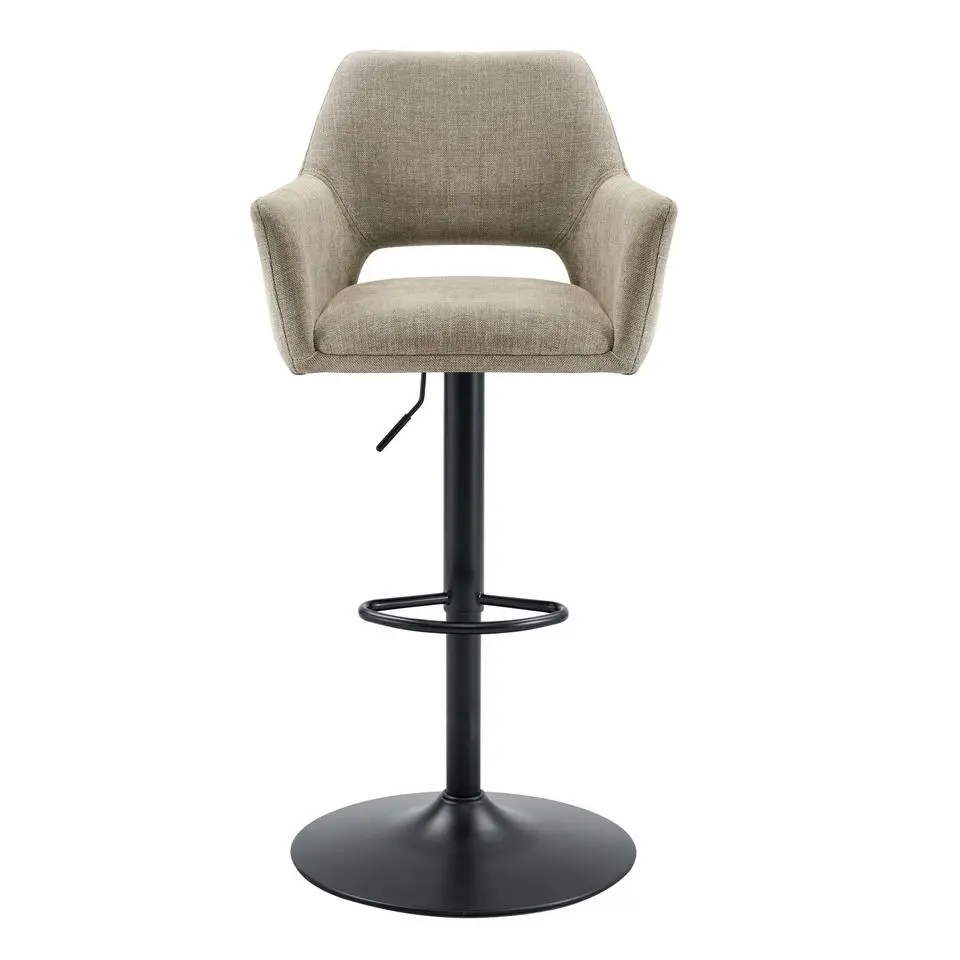 2x Barkruk Tess Draaibaar - Stof Taupe Truffel