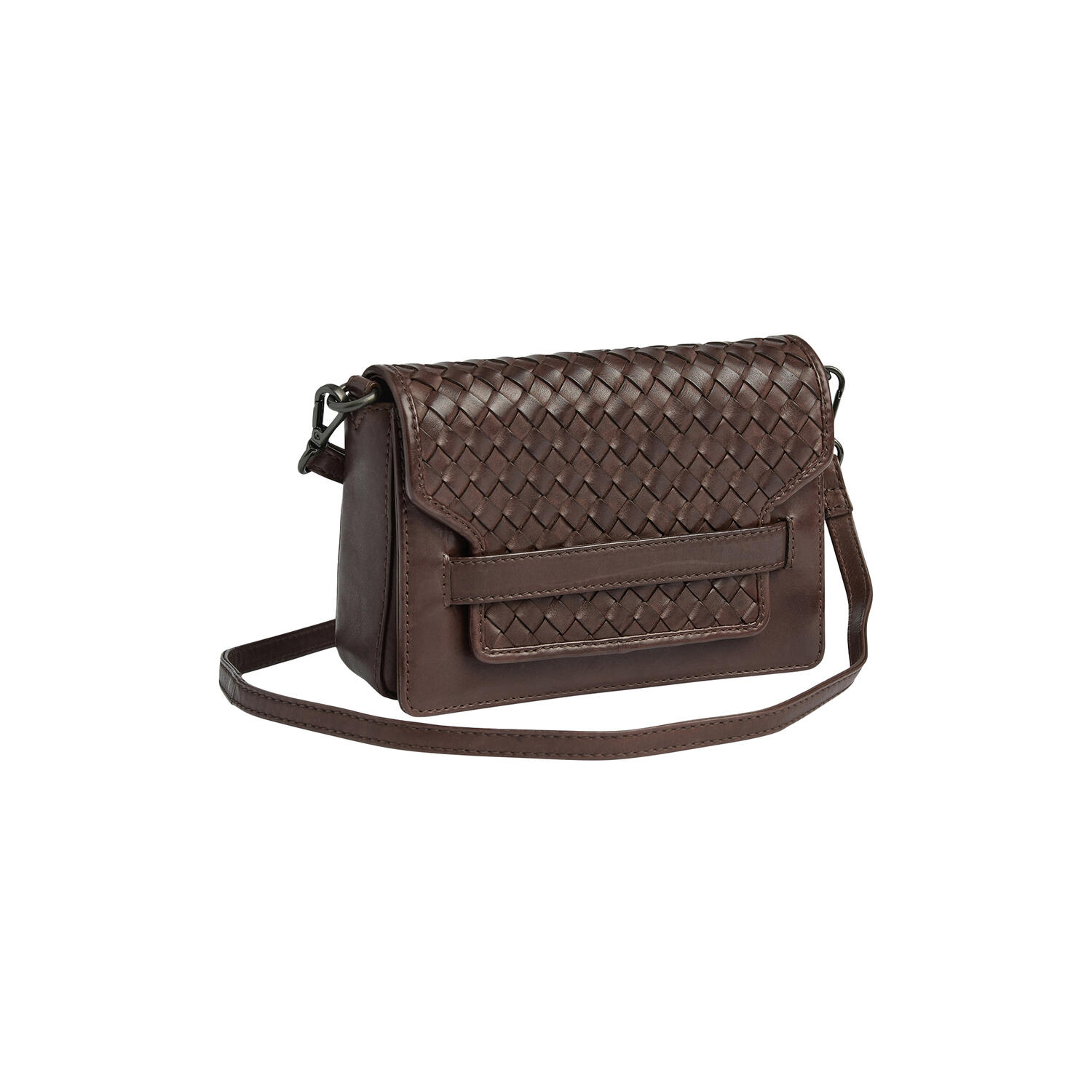 VanyaMBG Crossbody Bag Weave, dark brown
