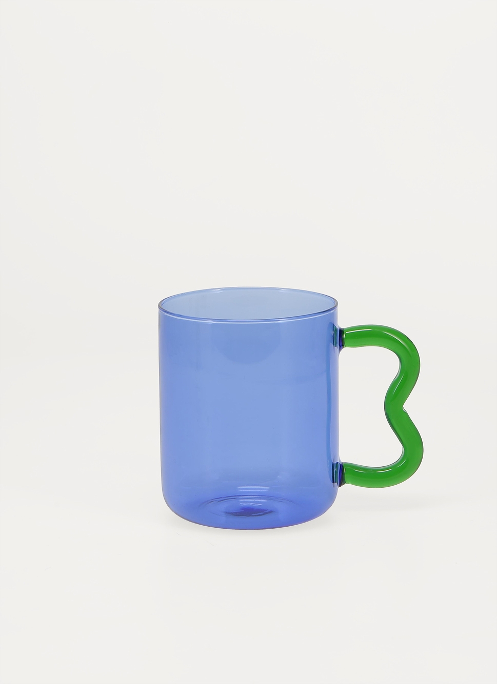 TASSE EN VERRE BLEU/VERT