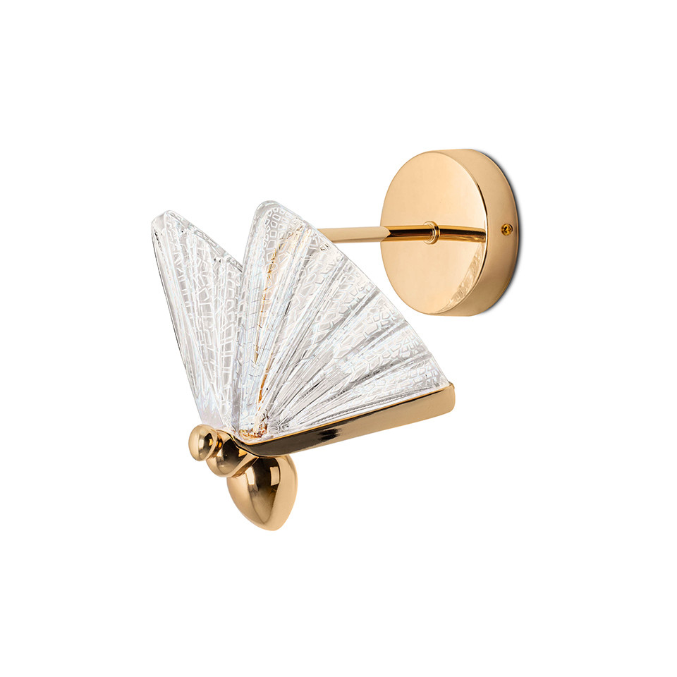 MOOSEE lampa ścienna BUTTERFLY S złota