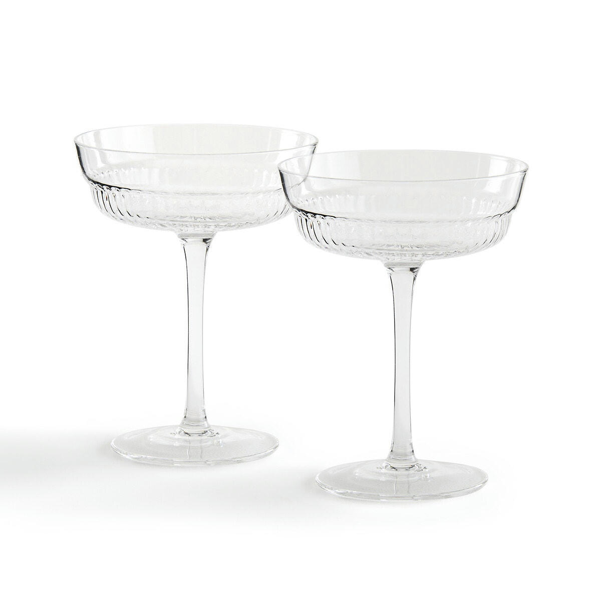 Lot de 2 coupes à champagne, Rigato