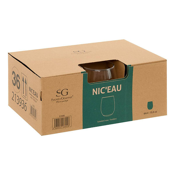 Lot de 6 Gobelets Nic'eau transparent 44cl - Atmosphera