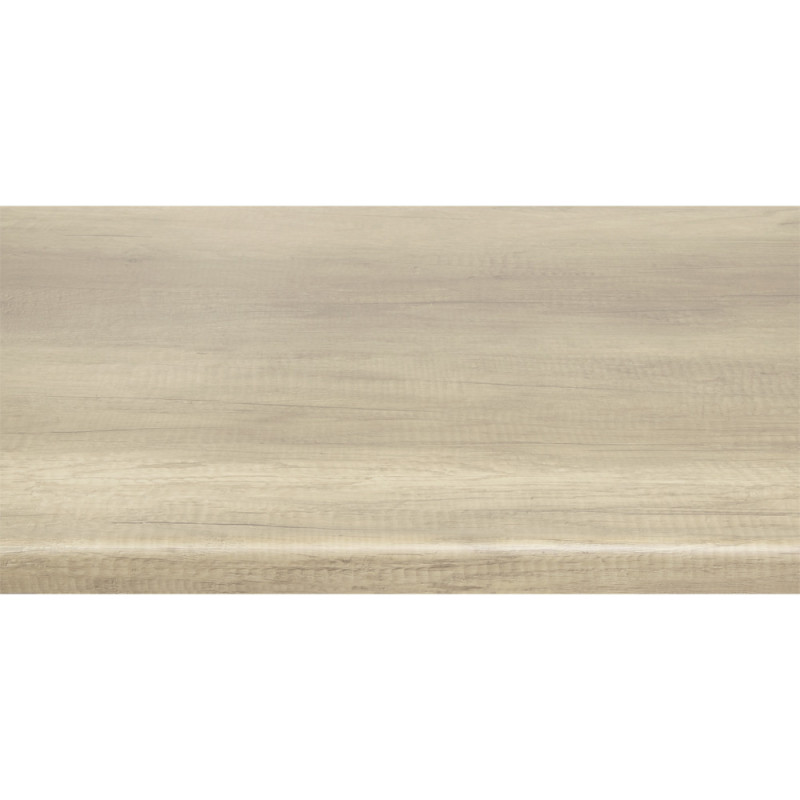 Plan de travail avec bord arrondi en bois aggloméré naturel 302 x 60 x 2,8 cm CANDO