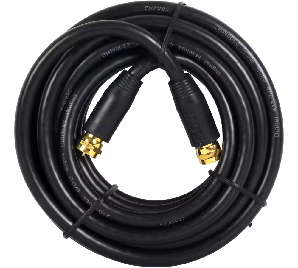 RCA Coaxial Cable, Black, Assorted Lengths
