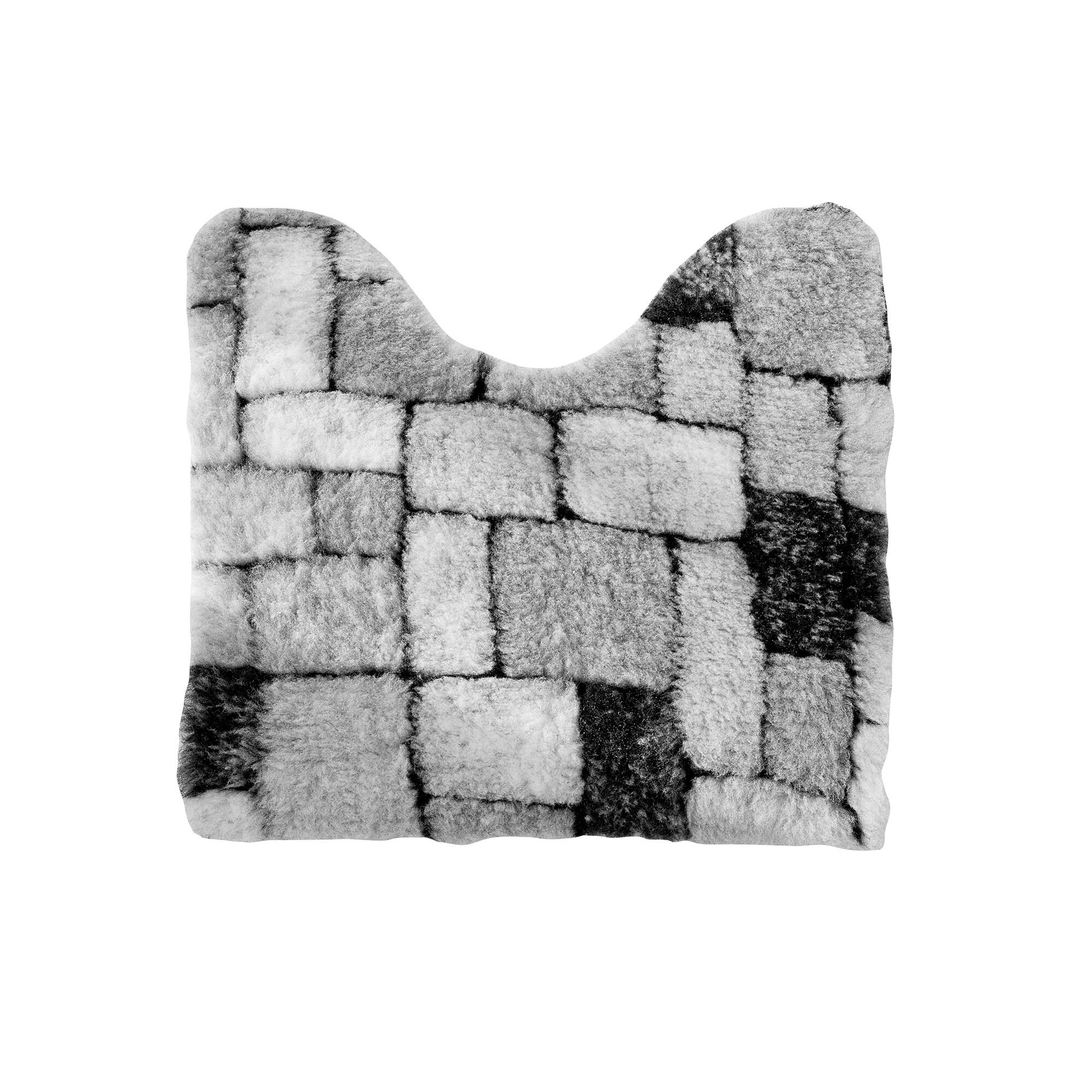 Tapis de bain mosa&iuml;que toucher peluche