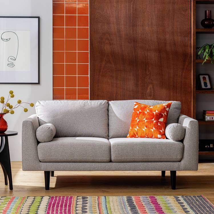 Habitat Jacob Fabric 2 Seater Sofa - Stone