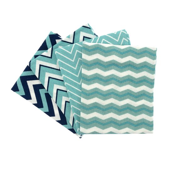 Zigzag Prints Cotton Fat Quarters 4 Pack