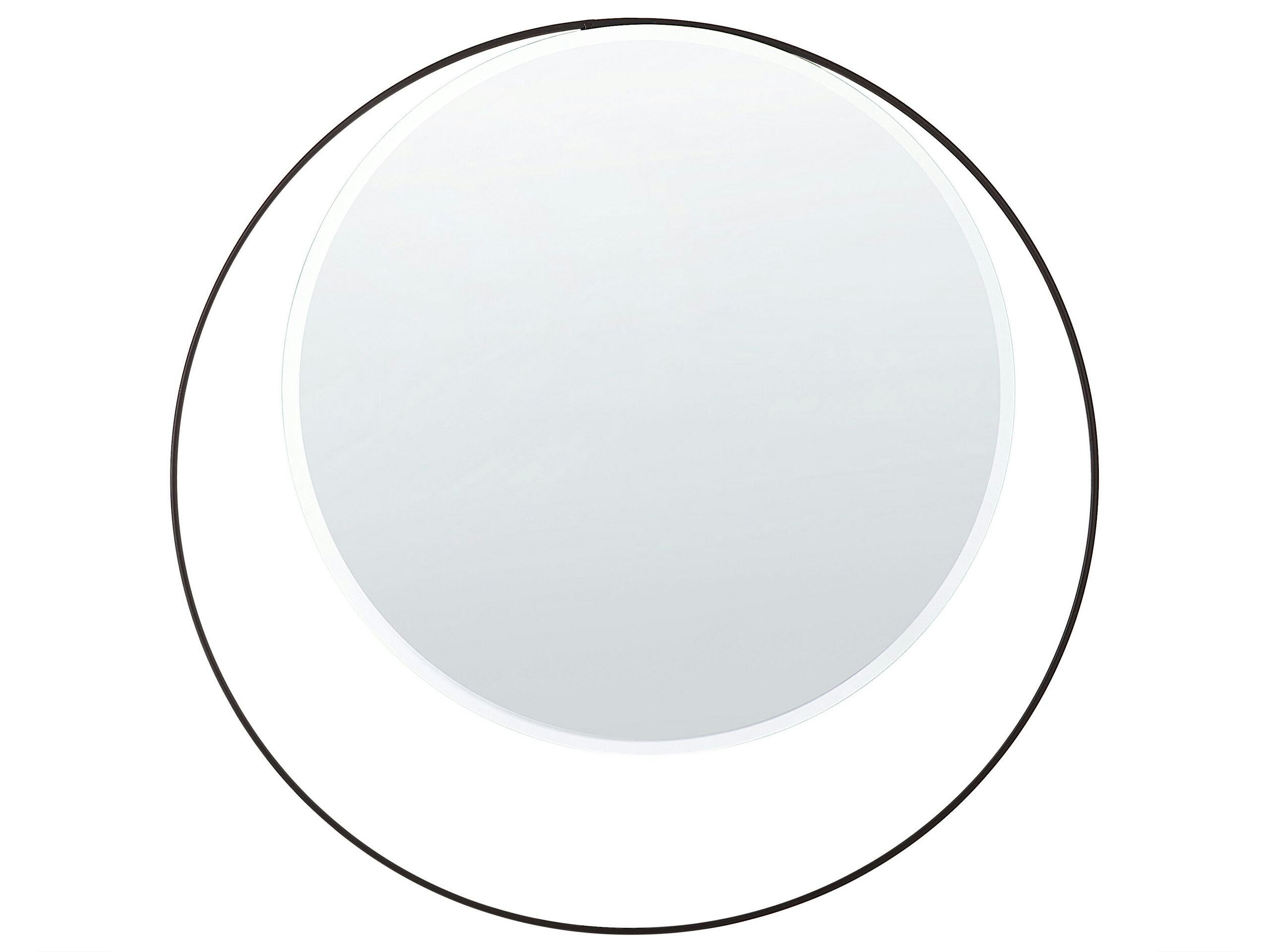 AGDE - Miroir en métal noir 50x50