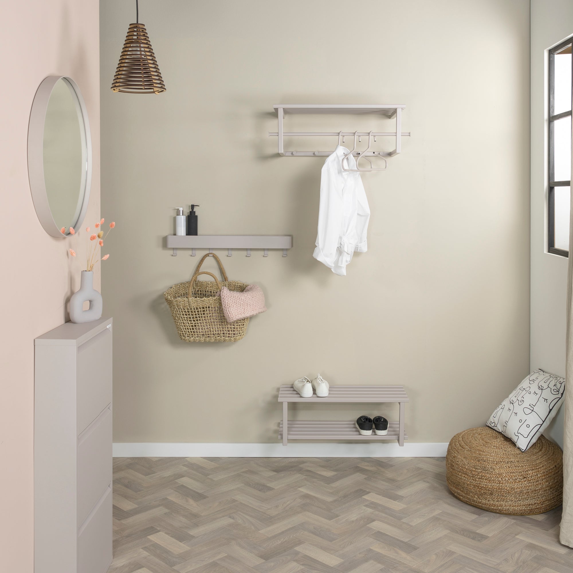 Spinder Design Marco Wandkapstok - Silky Taupe