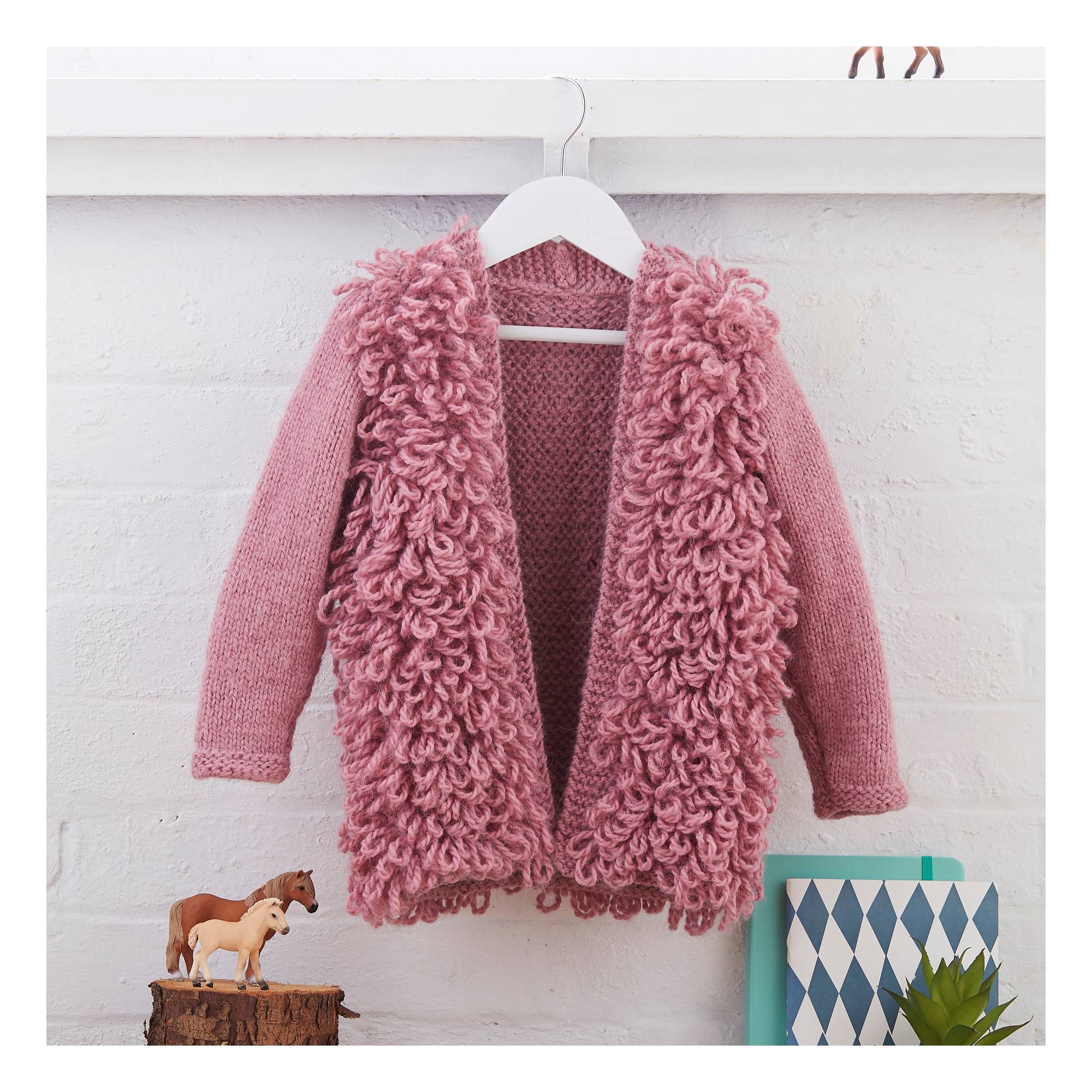 Knitcraft Kids' Loop Stitch Cardigan Digital Pattern 0121