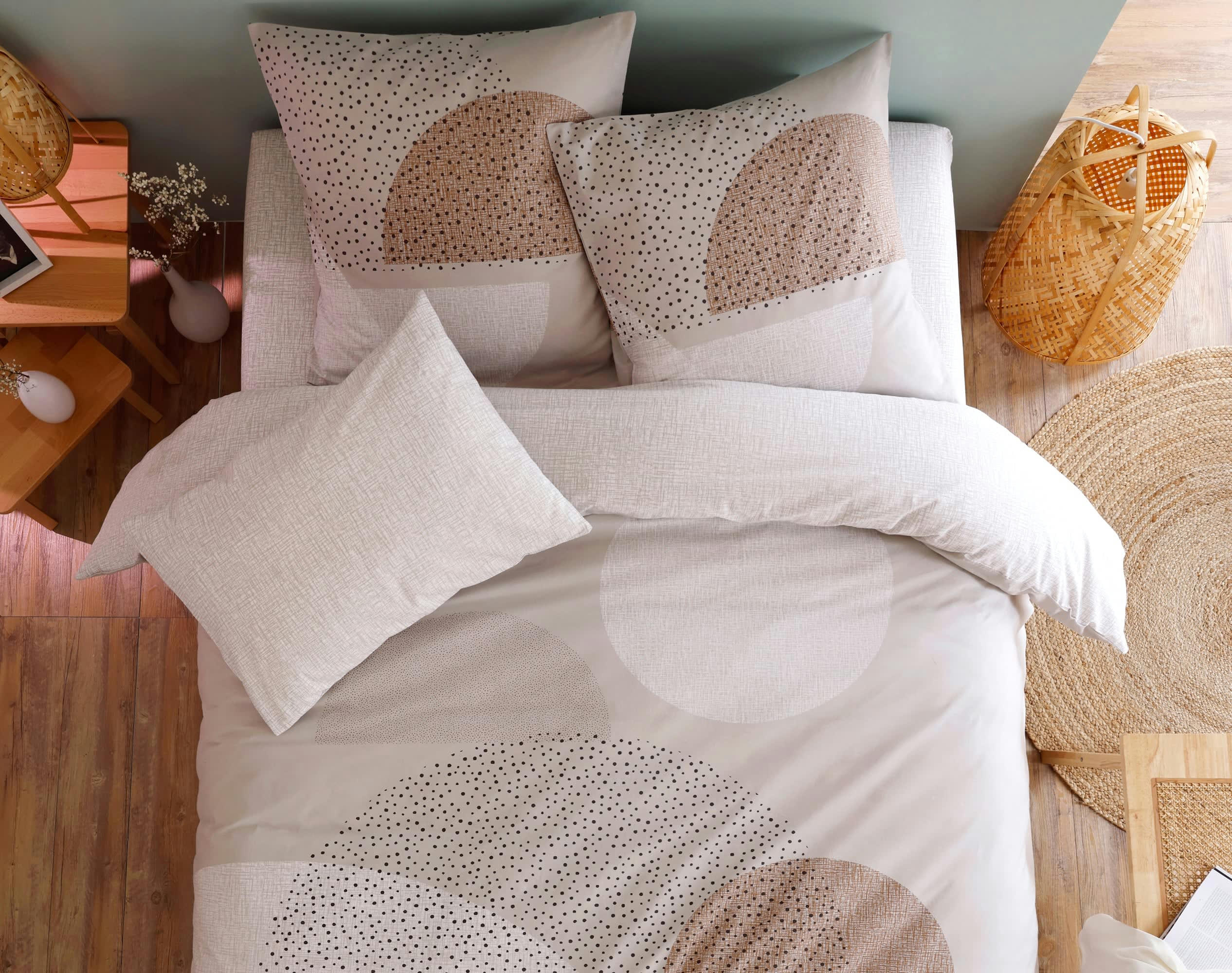 ORGANIC - Taie d'oreiller 65x65 beige en coton